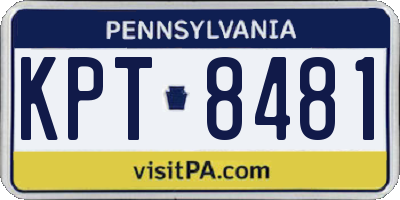PA license plate KPT8481
