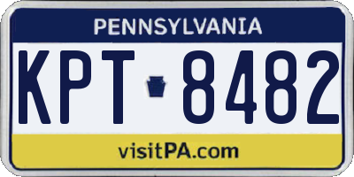 PA license plate KPT8482