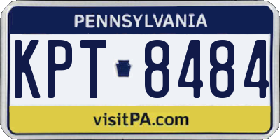 PA license plate KPT8484