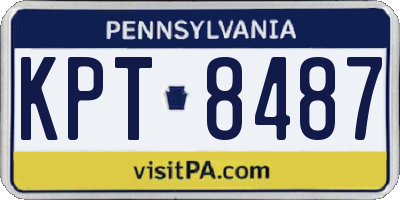 PA license plate KPT8487