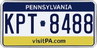 PA license plate KPT8488