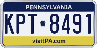 PA license plate KPT8491