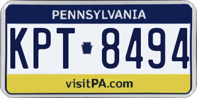 PA license plate KPT8494