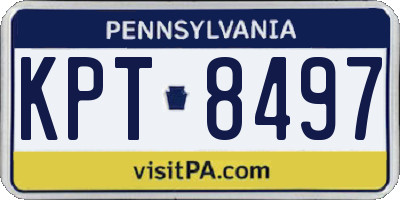 PA license plate KPT8497