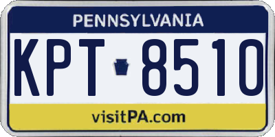 PA license plate KPT8510