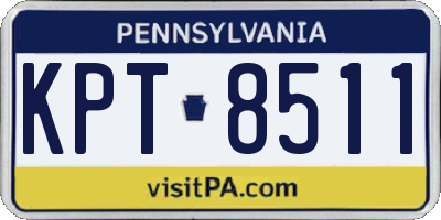 PA license plate KPT8511