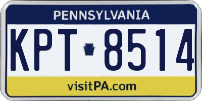 PA license plate KPT8514