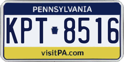 PA license plate KPT8516