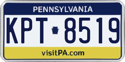PA license plate KPT8519
