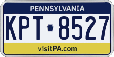 PA license plate KPT8527