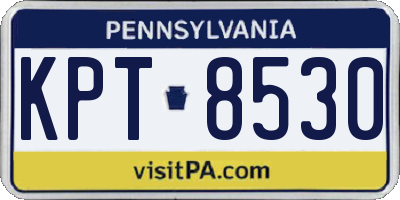 PA license plate KPT8530