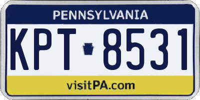PA license plate KPT8531
