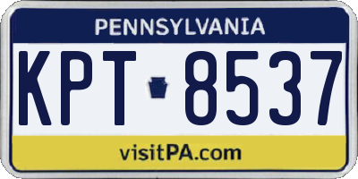 PA license plate KPT8537