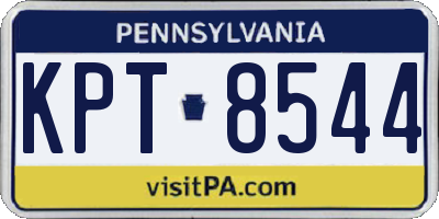 PA license plate KPT8544