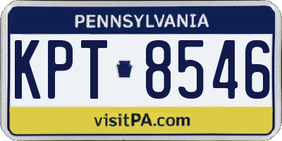 PA license plate KPT8546