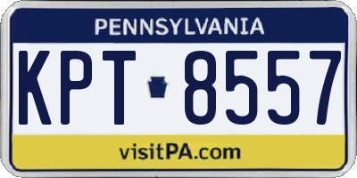 PA license plate KPT8557
