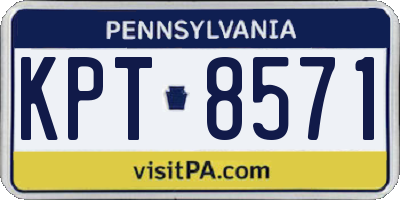 PA license plate KPT8571