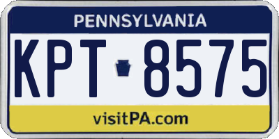 PA license plate KPT8575