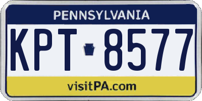 PA license plate KPT8577
