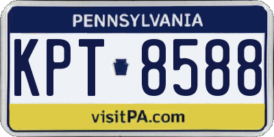 PA license plate KPT8588