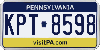 PA license plate KPT8598