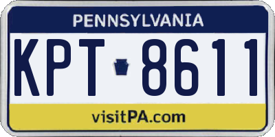 PA license plate KPT8611