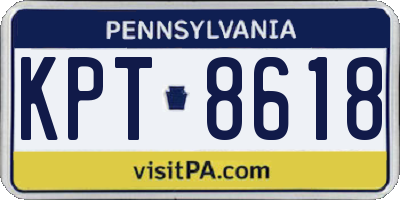 PA license plate KPT8618