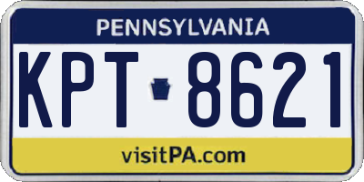 PA license plate KPT8621