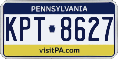 PA license plate KPT8627