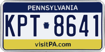PA license plate KPT8641