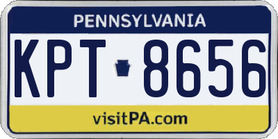PA license plate KPT8656