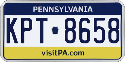 PA license plate KPT8658