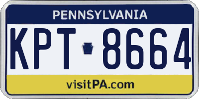 PA license plate KPT8664