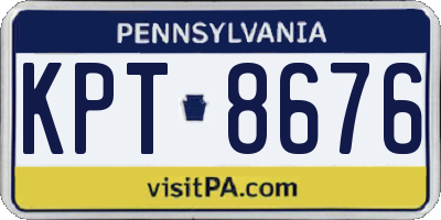 PA license plate KPT8676