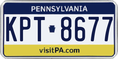 PA license plate KPT8677