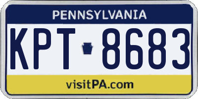 PA license plate KPT8683