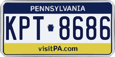 PA license plate KPT8686