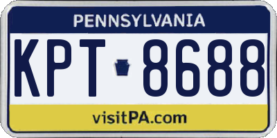 PA license plate KPT8688