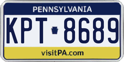 PA license plate KPT8689