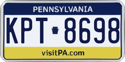 PA license plate KPT8698
