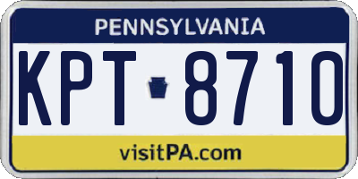 PA license plate KPT8710