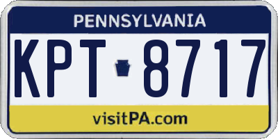 PA license plate KPT8717