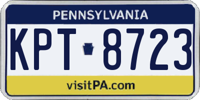 PA license plate KPT8723