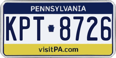 PA license plate KPT8726