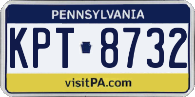 PA license plate KPT8732