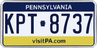 PA license plate KPT8737