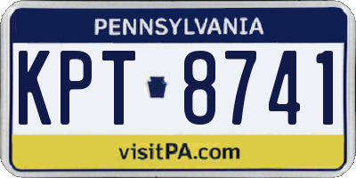PA license plate KPT8741
