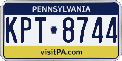 PA license plate KPT8744
