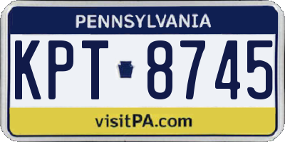 PA license plate KPT8745