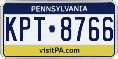 PA license plate KPT8766